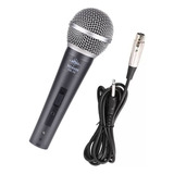 Microfone Sm-58 Profissional C/ Fio Metal Dinâmico Cardióide