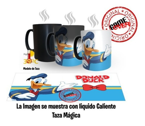 Taza Magica Pato Donald, Calidad Premium.