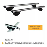 Barras Transversales Universal Con Chapa Color Plata 130cm