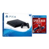 Consola Ps4 Slim De 1tb Color Negro Con Marvel's