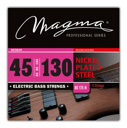 Encordado Magma Bajo 5 Cuerdas Nickel 45-130 Medium Be175n