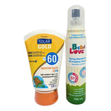 Kit Protetor Solar Gold Fps 60 Kids 125ml + Repelente 100ml 