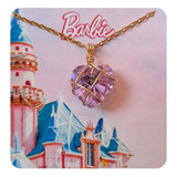 Collar Cristal Barbie Castillo Diamantes Corazón Regalo 