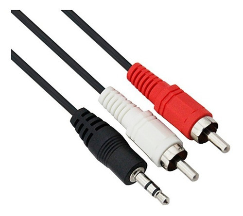 Cable Audio Plug 3.5 Mm Stereo A 2 Rca Macho 1.5 Metros