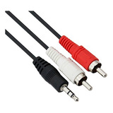 Cable Audio Plug 3.5 Mm Stereo A 2 Rca Macho 1,5m Once Subte