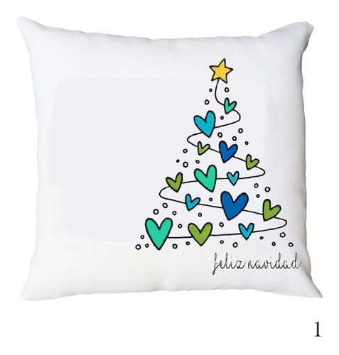 Almohadón Decorativo 40x40 Navidad Fiestas Frases Lavable