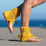 Zapatos De Playa Roman Tassel Para Niñas, Estilo Bohemio