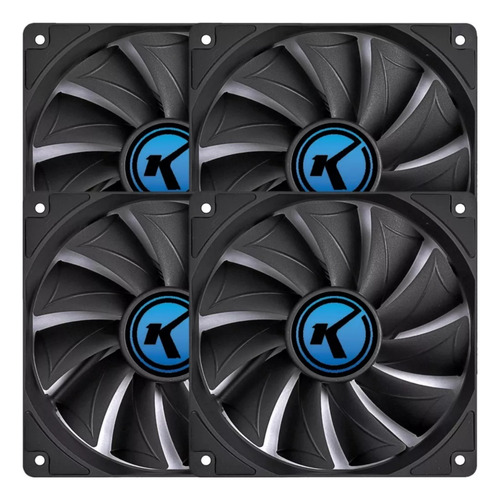 Kit 4 Cooler Fan 120mm Pc Gamer Gabinete Ventoinha 12v Molex