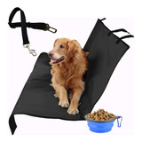 Cubre Asiento Trasero Auto Impermeable + Correa + Bowl Perro