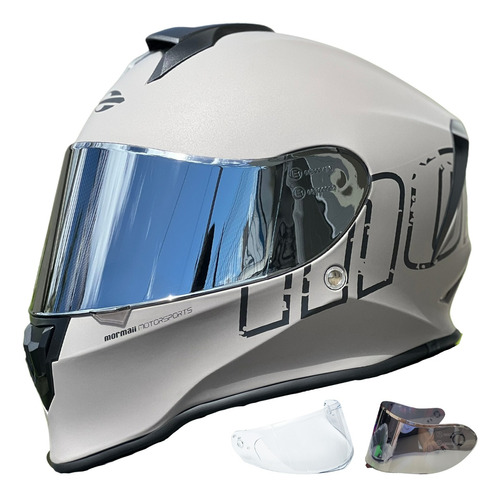 Capacete Moto Mormaii Titanium Asx Ls + Viseira + Narigueira