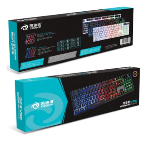 Teclado Gamer Mecanico Usb Led Rgb Teclas Desmontables