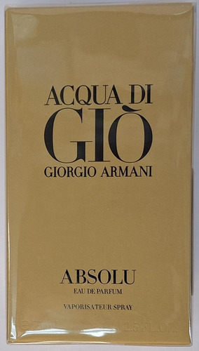 Perfume Acqua Di Gio Absolu X 75 Ml Edp Original
