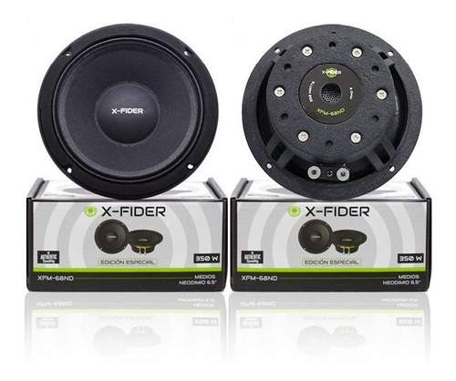 Medios X-fider Xfm68nd 6 Pulgadas Neodimio 350w (par)