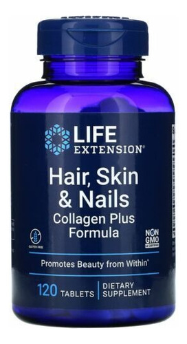 Cabello, Piel Y Uñas, 120 Comprimidos, Life Extension Colágeno Verisol