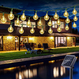 Cordão Varal 100 Leds Bolinha Cristal 12m Luz Solar