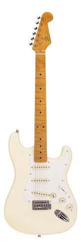 Guitarra Eléctrica Sx Vintage Series Fst-57 Stratocaster De Tilo 2000 Vintage White Brillante Con Diapasón De Arce