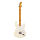 Guitarra Eléctrica Sx Vintage Series Fst-57 Stratocaster De Tilo 2000 Vintage White Brillante Con Diapasón De Arce