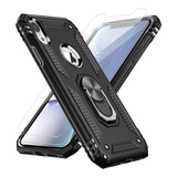 Funda Negra  + 2 Vidrios Protectores Para iPhone XR 2018