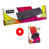 Kit Teclado + Mouse Usb Office K200 Español Cable Oficina Pc