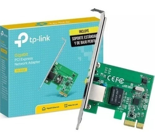 Tarjeta Red Gigabit 10/100/1000 Mbps Pcie Pci Express Con Bracket Normal Y Corto Ethernet Rj45 Tp-link