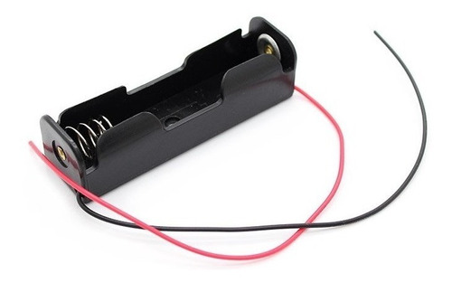 Portapila Simple Para Bateria 18650 Con Cable