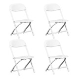 Kids Size Poly Plastic Chairs With Metal Frame, 4 Pack,...