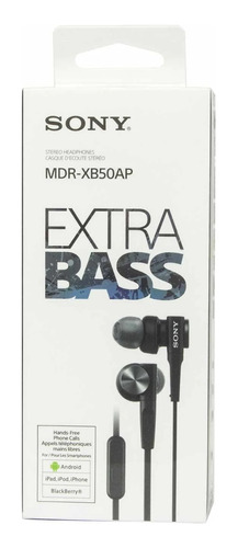 Sony Mdr-xb50ap - Auriculares Ergonómicos  Extra Bass  Negro