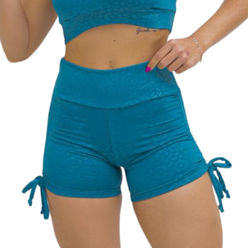 Short Levanta Bumbum Com Regulagem Lateral Fitness Feminino