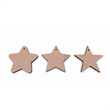 50 Estrellas 5cm Madera Mdf Con/sin Perforación