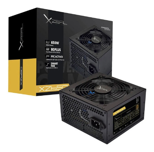 Fuente De Poder Pc 650w Gamer Xzeal 80 Plus Bronze Xzps650b