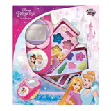 Set De Maquillaje De Juguete Para Niños Princesas Tiny Con Espejo Y 3 Diviciones