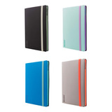 Cuaderno Mooving Notes A5 X 96 Hjs Liso Flex Colores Pastel Color Negro Con Gris