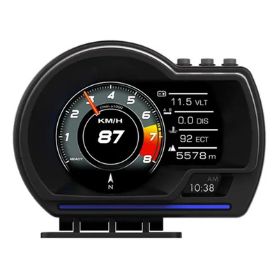 Monitor Gps P6 Hud Obd Velocímetro Multidato Turbo Alarma | Envío gratis