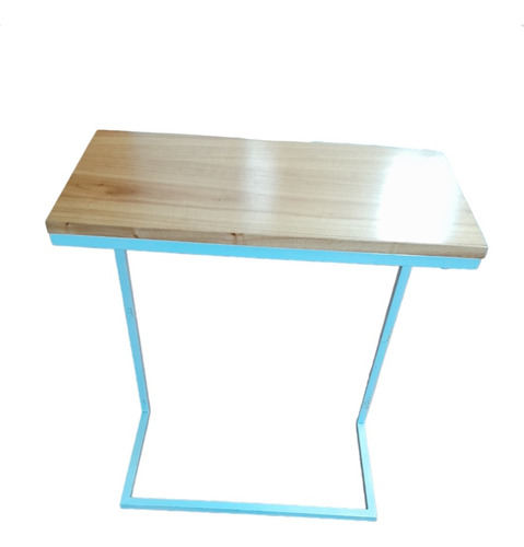 Mesa De Arrime Esquinero Hierro Y Madera