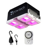 Panel Led Growtech Cultivo 200w Full Spectrum Polea Y Timer