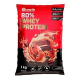 Suplemento Em Pó Growth Supplements  Whey Protein Concentrado Proteína Whey Protein Concentrado Sabor  Chocolate E Amendoim Em Sachê De 1kg