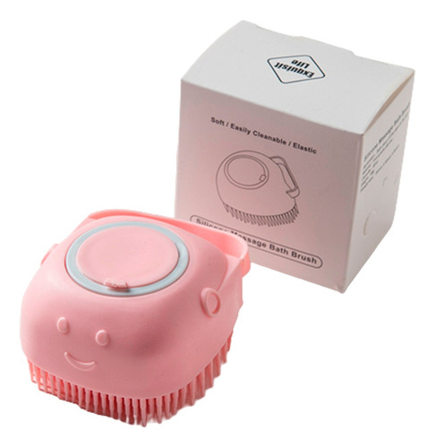 Cepillo Para Lavar El Cabello Con Dispensador De Baño, Champú Para Mascotas, Color Rosa