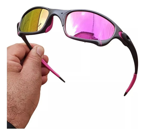 Oculos De Sol Juliet Rosa Pink X-metal Espelhado Polarizado