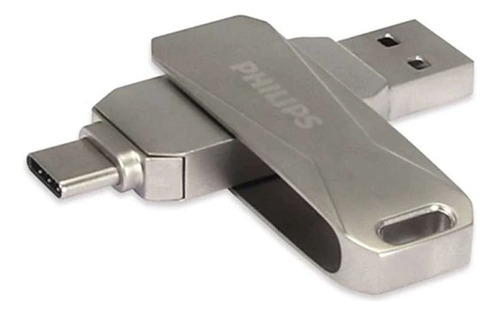 Philips 100phi09251 Color Gris Pendrive Snap 128gb Usb 3.0 A Tipo C