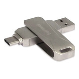 Philips 100phi09251 Color Gris Pendrive Snap 128gb Usb 3.0 A Tipo C
