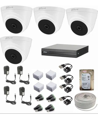 Kit Dahua Camara+dvr+discoduro+caja+balum+fuente