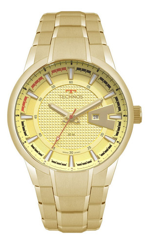 Relógio Masculino Technos Skymaster Dourado Loja De Fábrica