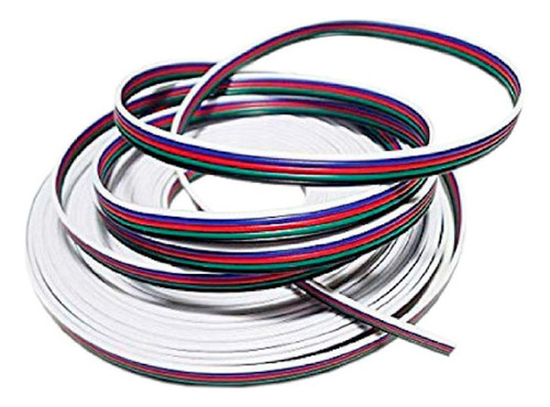 Cable Rgbw 22awg X 20 Metros  5 Hilos Uso En Tiras Led Rgb