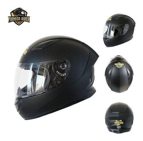 Casco Integral Negro Mate Craneo Certificado Dot Y Ece