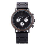 Reloj De Madera Bobo Bird Original Negro Y Café Oscuro P0