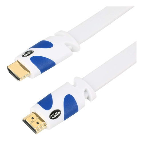 Cable Plano Hdmi Postta 25 Pies Cable Plano Hdmi 2.0 Sopo...