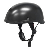 Casco Moto Retro Abs+algodón Negro Para Motociclista Biker R