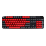 104 Keycaps (teclas) Para Teclado Mecanico [rojo/gris] 