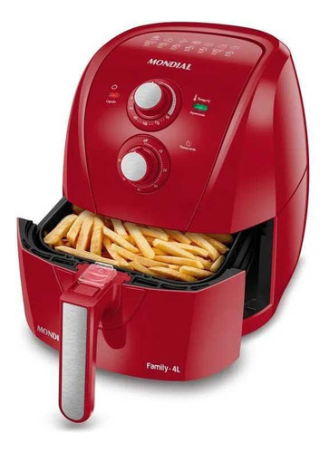 Fritadeira Elétrica Mondial Air Fry 4l Vermelho 127v