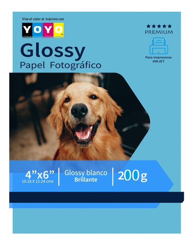  Papel Fotográfico Glossy 4x 6 Tamaño Postal 200grs 20 Hojas